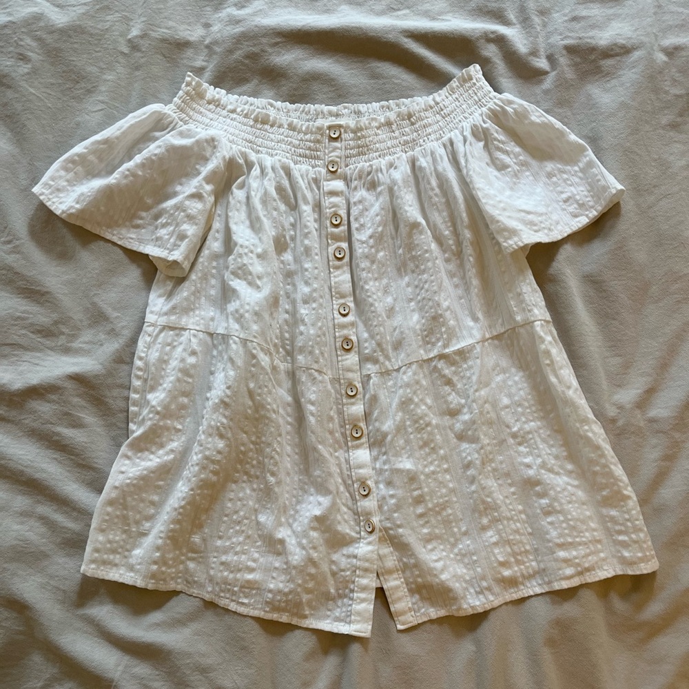 off-shoulder top, size M